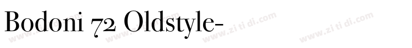 Bodoni 72 Oldstyle字体转换